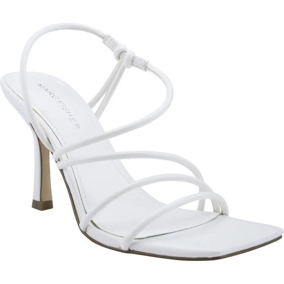 Marc Fisher Shoes - MARC FISHER Dareta Heeled Sandal White Size 6.5